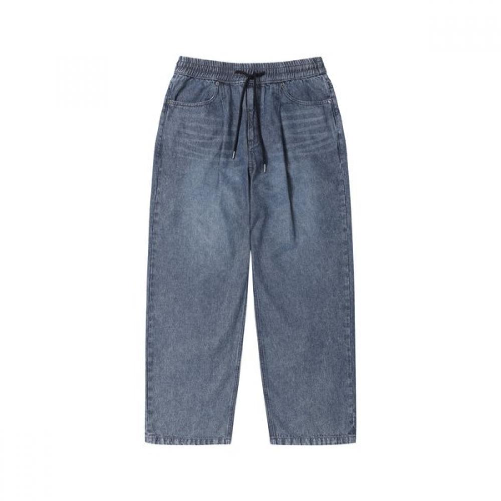 

Customellow Blue Relax Fit Banding Denim Pants Cwpam25385bux 30