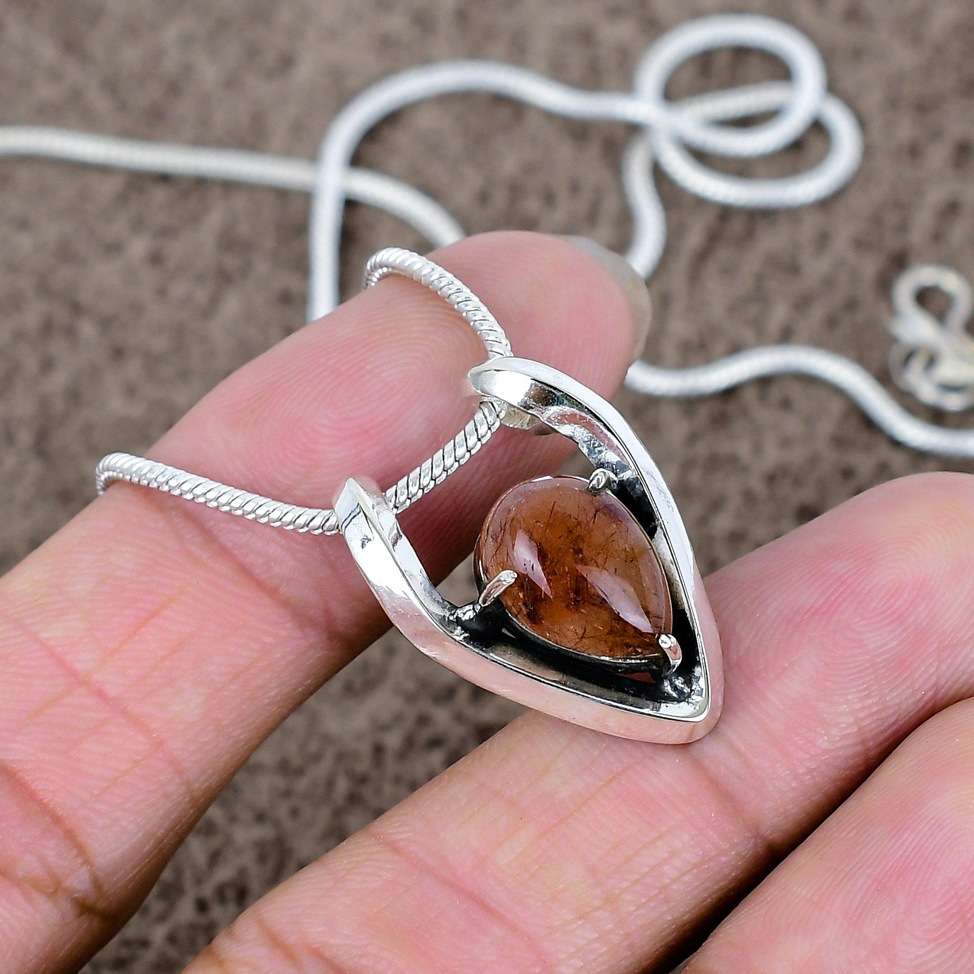 

Sunstone Gemstone Handmade 925 Sterling Silver Jewelry Pendant 1.10 KKG-591