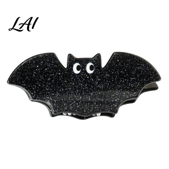 Black Cat Spider Witch Hat Accessories Halloween Cartoon Hair Clips for Women Girls Acrylic Glitter Pumpkin/Ghost/Bat/Cat Small Holiday Gifts