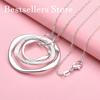 925 Sterling Silver 16-30 Inch Exquisite Circular Pendant Necklace for Women's Fashionable Wedding Jewelry Gifts