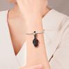 925 Silver Cute Panda Penguin Charm Snake Bracelet Necklace Black Pendant Gift for Women Girls