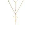 Cazador Stainless Steel Jesus Cross Pendant Necklace for Women Faith Hope Strength Choker Necklace Jewelry Gifts 2026 Wholesale