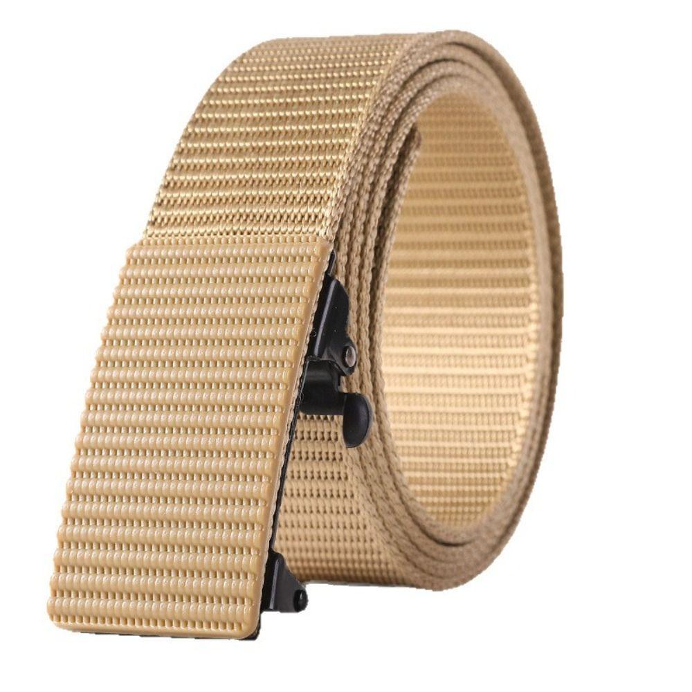 Luxury Brand Metal Automatic Buckle Waistband Casual Weave Waist Band Jeans Belt For Women Man