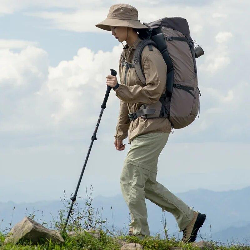

Трехсекционный выдвижной альпинистский посох длиной 65-135 см, мужской, женский и детский альпинистский посох, походная трость для улицы