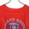 80s 90s Old Long sleeve sweat Red Sweatshirt with fleece lining Men's Used