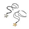 Fashion Star Pendant Necklace Adjustable Black Rope Choker Neck Chain Elegant Clavicle Chain Necklace Party Jewelry