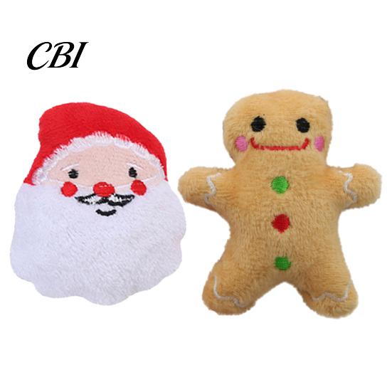 Cat Toys with Catnip Christmas Plush Toys, Reindeer Gingerbread Santa Stuffed Animal, Interactive Holiday Toy for Kittens, Pet Gift Play And