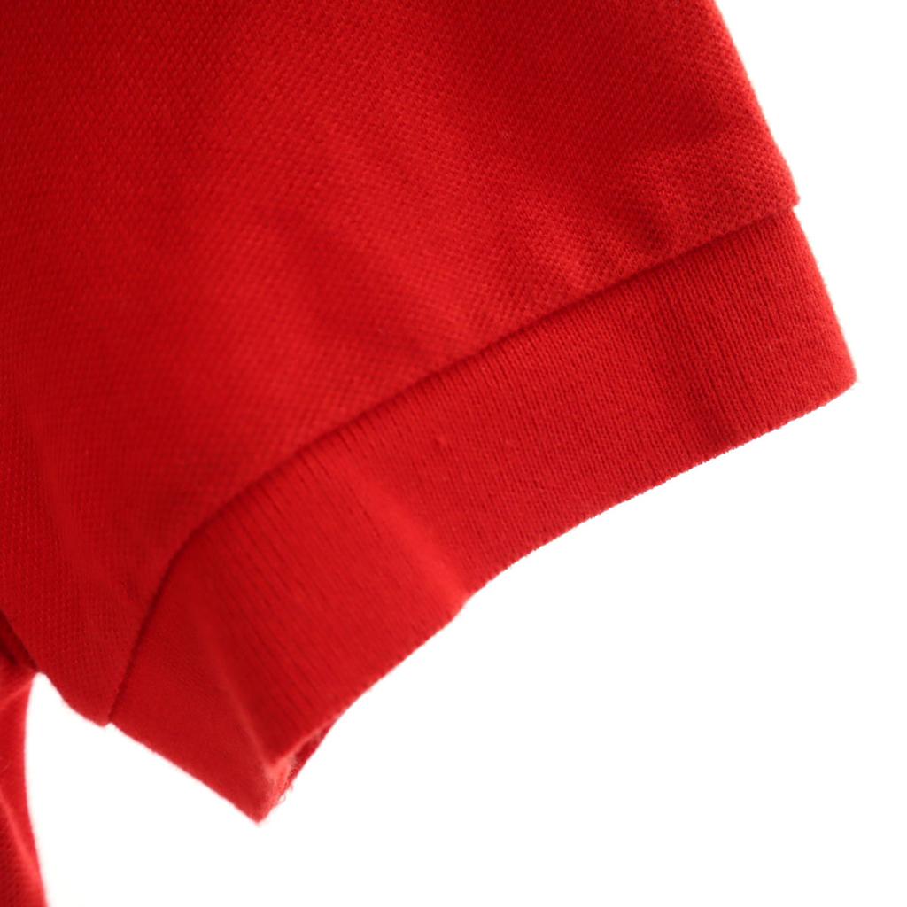 Lacoste Made In Japan Short Sleeve Polo One Piece 40 Red Kanoko Fabric Women Used