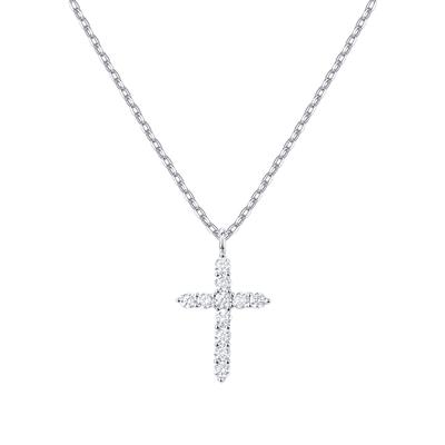 PAVOI 14K Gold Plated Cross Necklace for Women, Cross Pendant, Gold Necklace, 19 Inches, 14K Gold Plated, Cubic Zirconia
