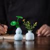 Creative Mini Ceramic Desktop Vase: Small Flower and Green Plant Hydroponic Bonsai Ornament for Indoor Decoration