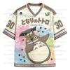 2026 Horké Pánské Dámské Tričko Anime Soused Totoro Výstřih do V Dres Krátký Rukáv Sportovní Tričko Ležérní Streetwear Hip Hop Fanoušci Vrcholy