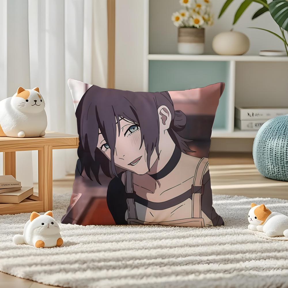 Anime RRaze Chainsaw Sexy Pillow Case Silky Elegant Comfort Sofa Bed Invisible Zipper