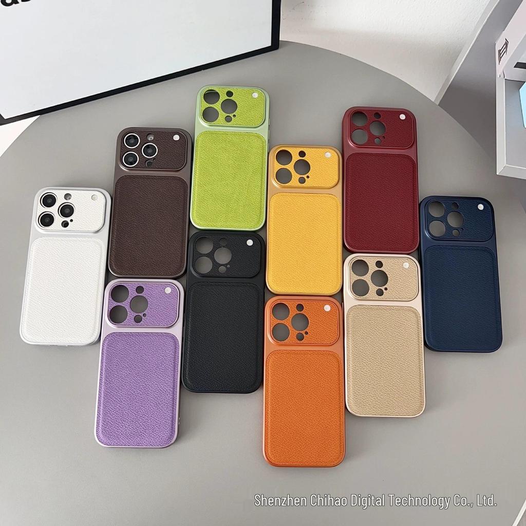 iPhone 17 Pro Max Lychee Pattern Case: Simple Precise Hole Design, Anti-fall PC for Apple 16