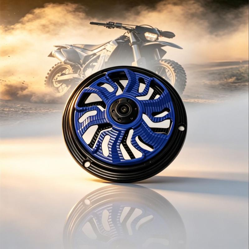 Universal Motorcycle Rotating Fan Cover Shockproof Plastic Spinner Radiator Protects Fan Blades for Bumpy Mountain Road Riding