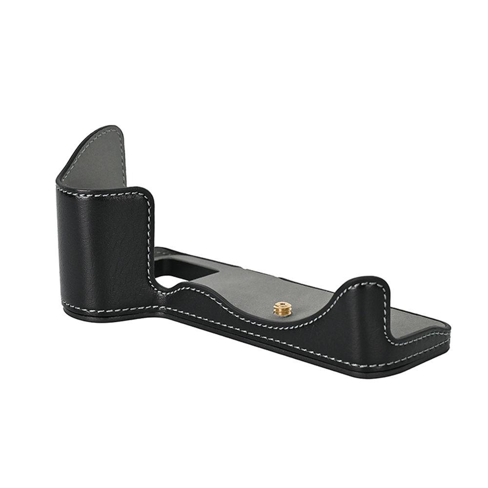 Półpokrowiec na aparat z PU skóry dla Panasonic Lumix S5 S5II S5 M2 Otwór na baterię Dolna pokrywa