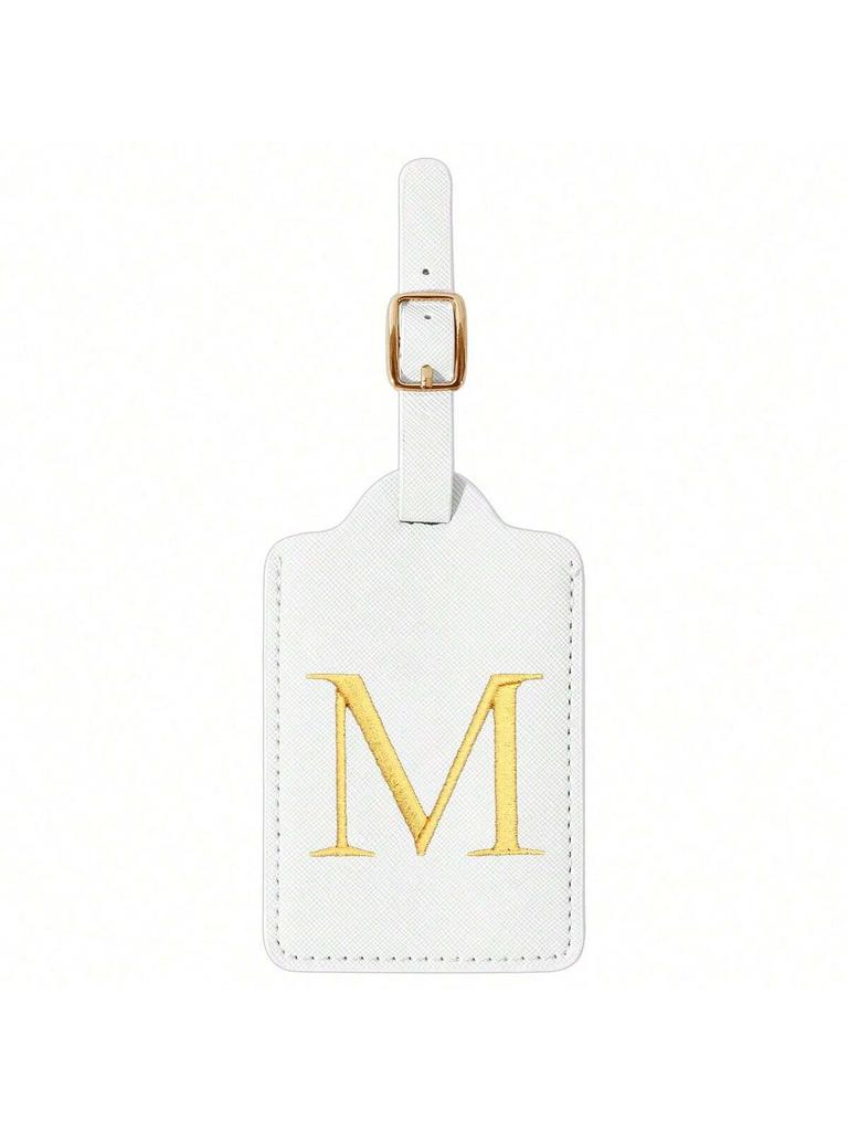 Modischer Koffer mit Buchstabenstickerei, Design mit Sichtschutzklappe, A-Z Buchstaben, unverzichtbares Gepäckidentifikationswerkzeug für Reisen.zwq