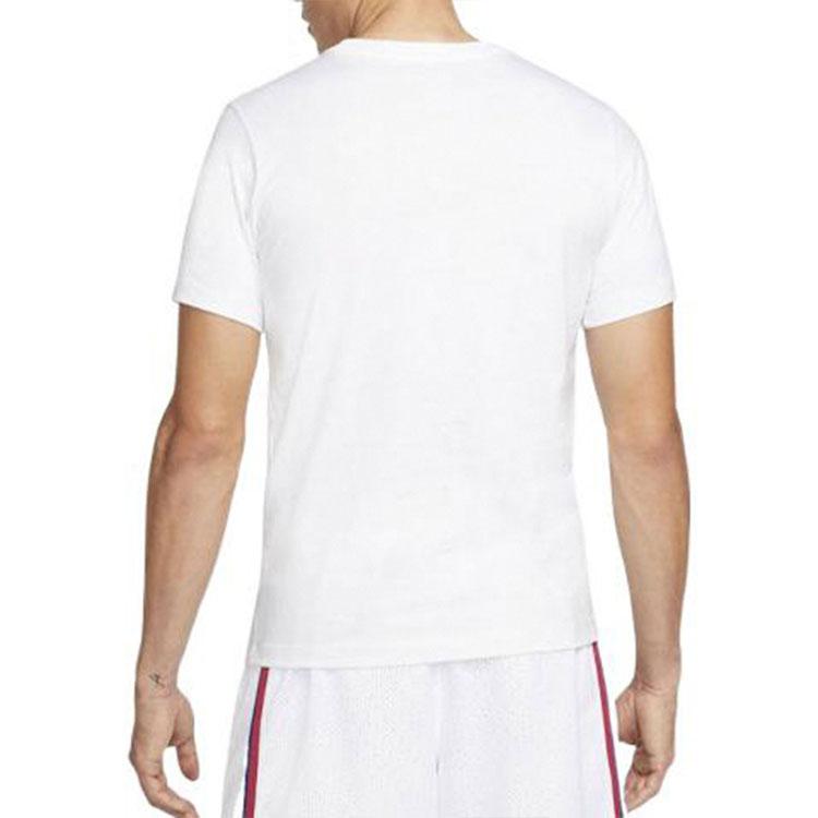Jordan T Shirts Men's White Crew Neck Moderate Straight Fit DV5537-100