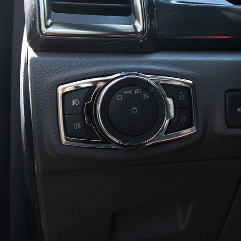 My Good Car Interruptor faruri din oțel inoxidabil Autocolante pentru acoperirea cu paiete pentru Ford Focus 3 4 MK3 Kuga Escape Mustang