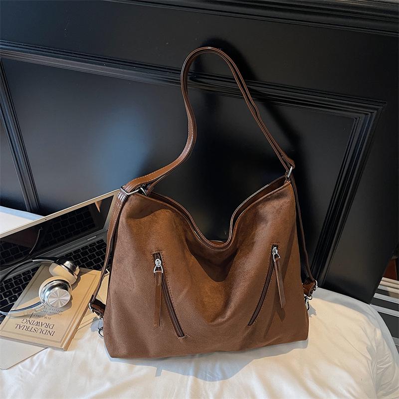 Retro 2025 Large Capacity Tote Bag: Stylish, Versatile Handbag for Women - Single Shoulder & Crossbody Carry