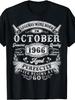 Unisex T-shirt Legend Since October 1966 60 Years Old 60Th Birthday Men Dad T-Shirt