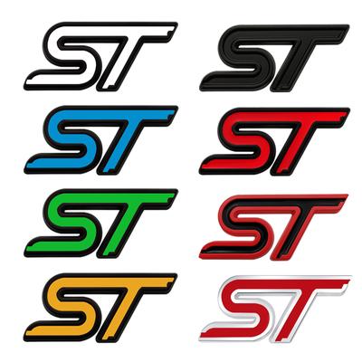 Logo ST odznaka na maskownicę 3D metalowa naklejka z logo dla ST Line Fiesta Focus Edition samochód X KUGA Mondeo Ecosport akcesoria