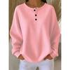 **Maglione da donna a nido d'ape con scollo rotondo, vestibilità ampia, tinta unita, alla moda, autunno inverno**