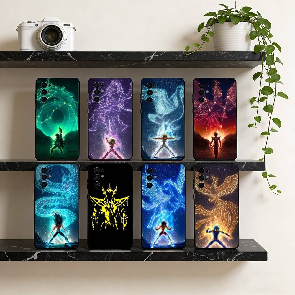 Saint Seiya Phone Case Black Silicone Soft For Samsung S25,S24,S21,S22,S23,S30,Ultra,S20,Plus,Fe,Lite