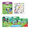 Reusable Sticker Book Educational Washable Jelly Fun Travel Sticker Activity Busy Book for Toddlers Kids