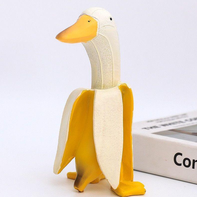 Cross-Border Hot-Selling Creative Banana Duck Resin Garden Sculpture Ornaments