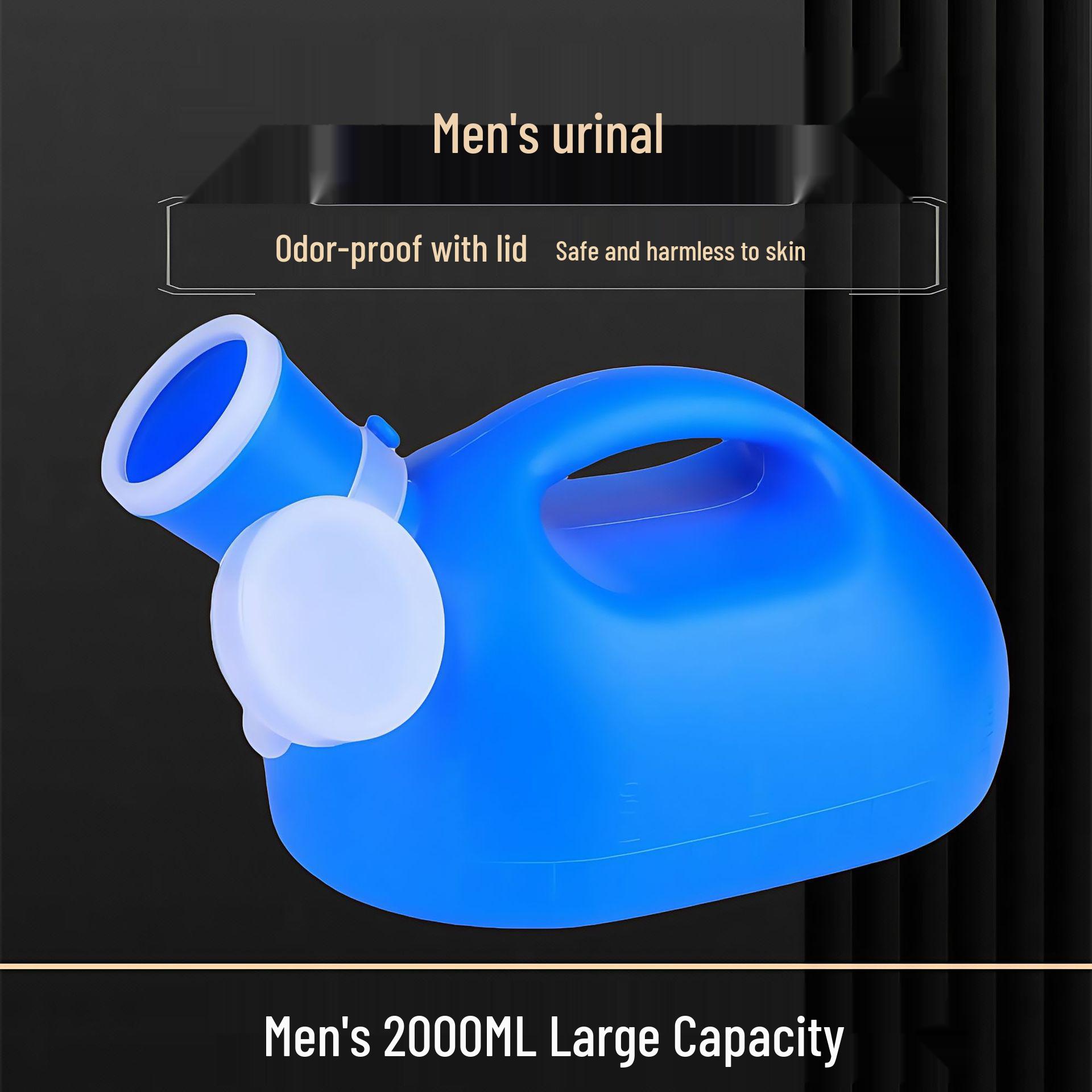 

Unisex Odor-Proof Urinal with Tube: Large Capacity Night Pot for Elderly and Emergency Use Female 1000ML White