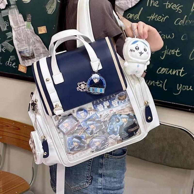 Japanese Aesthetic Itabag: Transparent Large-Capacity Backpack & Crossbody for Soft Girl Style