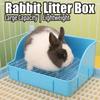 Anti Splashing Rabbit Litter Box Detachable Grids Small Animal Litter Pan  for Cage Use