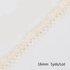 5Yard Ivory Cotton Lace Fabric Embroidered Trim Crocheted Lace Fabric Ribbon Handmade Sewing Accessaories