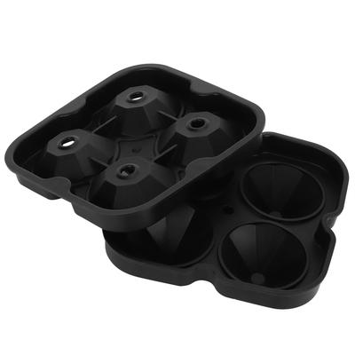 4Grid Ice Mold Reusable DiamondShape Ice Cubes Maker Tray Home Kitchen Supplies