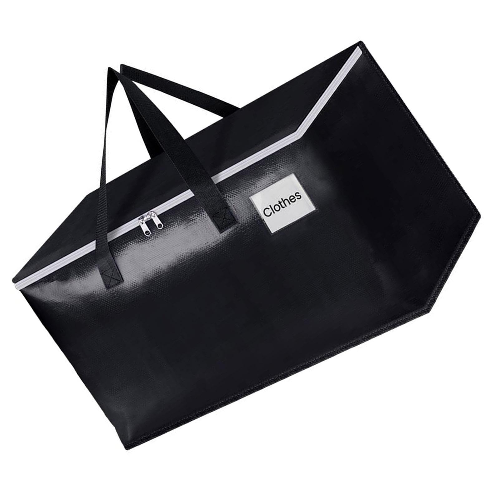 

Надміцні великі сумки для переїзду з міцною блискавкою та зручними ручками Сумки для зберігання одягу Тоут Кошики Пакувальні сумки чорний