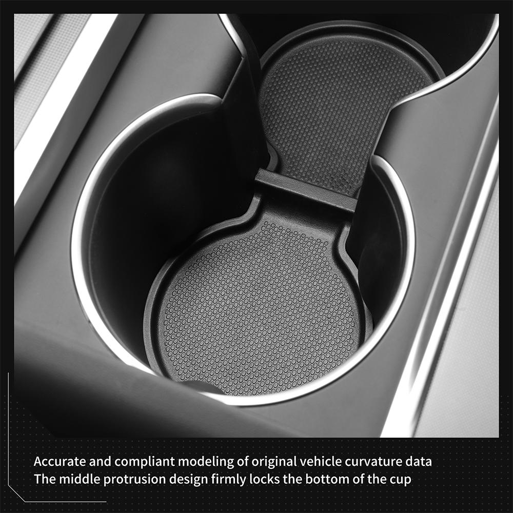 Car Cup Mat For Tesla Model Y Juniper 2025 2026 Model 3 2025 2025 Center Console Cup Coaster Anti Slip Mat Interior Accessories