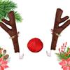 1set Truck Exterior Ornament Pendant Christmas Antlers Car Decoration Universal Red Nose