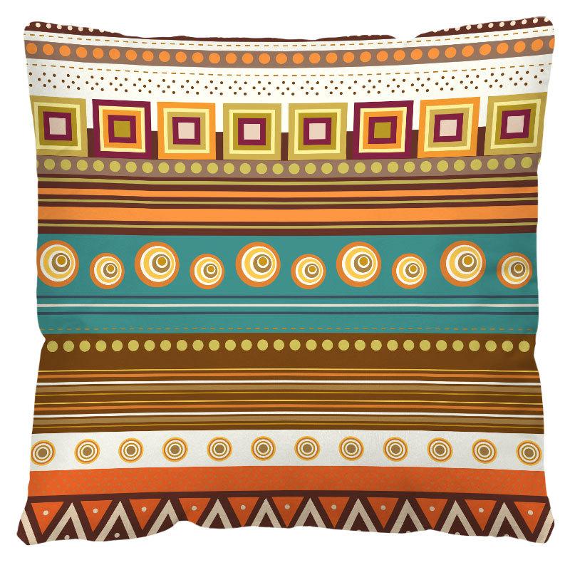 Geometric Cushion Cover Print Ethnic Decorative Pillowcase Sofa Home Decor Peach Skin Pillowcase