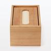 MUJI Taschentuchbox aus Holz, Innenmaße Breite x Tiefe 11 x Höhe, für Soft Pack Taschentücher, 83410551, 20,5 x 8,5 cm