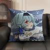 Eula Cute Genshin Impact Cushion Cover Natural Linen Organic Fabric Double-Sided Printing Sofa Home Decor Gift Pillow Case