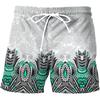 Pantaloncino da Spiaggia con Grafica Bandana di Tendenza per Uomo Moda Estiva Costume da Bagno Stampato 3D Pantaloncini Casuali Larghi Streetwear Pantaloncini Hawaiani