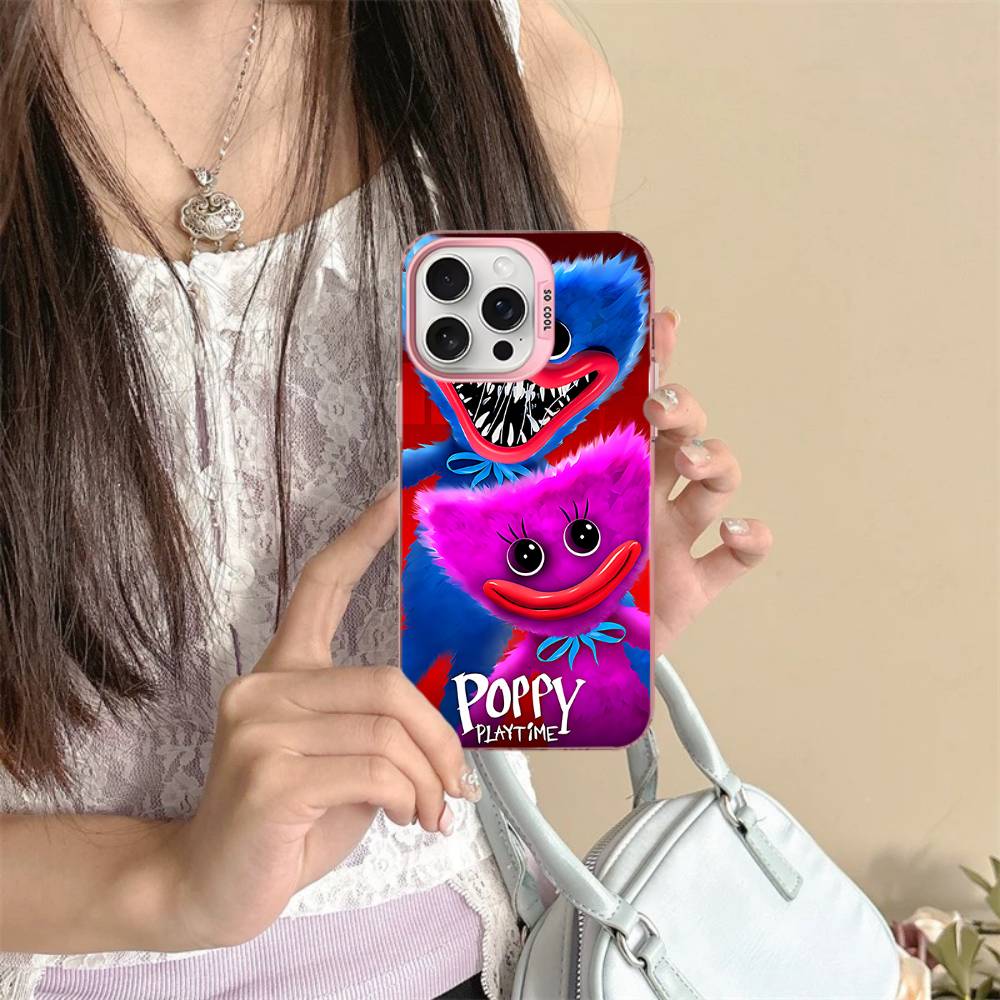 

P-Poppy-ys Гра Час гри-es Барвистий чохол для телефону Для iPhone 17 16 15 14 13 12 11 Pro Max Plus Матовий чохол iPhone 17 Air