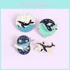 Cute Creative Astronaut Whale Series Brooch Alloy Design Pin For Versatile Fashion Accessories
