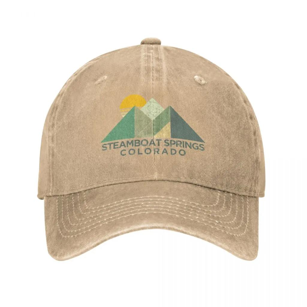 Retro Vintage Steamboat Springs Baseball Cap Fishing Hat Streetwear Snapback Cap Luxury Hat Unisex Hats Womens