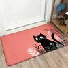 Stylish Cat Floral Design Doormat Outdoor Indoor Welcome Mat Home Decor Entrance Rug Porch Mat 40x60cm