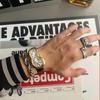 New Y2K Fashion Creative Men Women Soft Melting Silver Watch Luxury Streetstyle Irregular Shape Dial Unique Design Quartz Watch