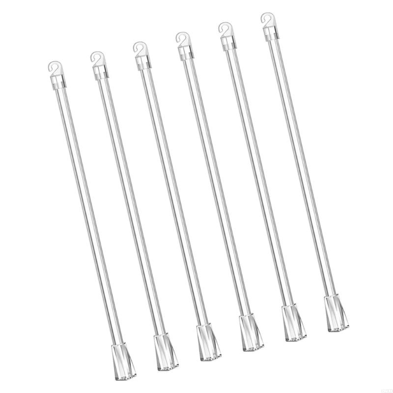 62KD 2/4/6/8/10Pcs Vertical Blinds Replacement Pull Rods with Hook and Handle for Door Window Curtain Shade Tilt Wand