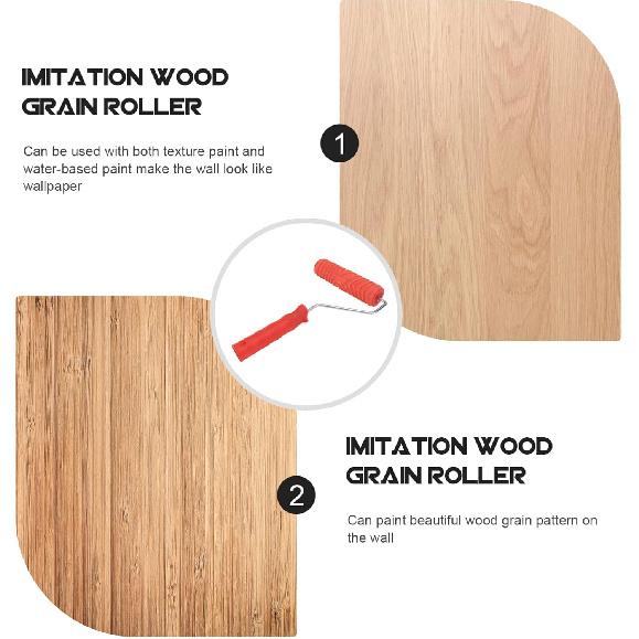 T Tool Tools 7-inch Textured Paint Roller Pattern Paint Roller for Walls DIY Wall Decor Empaistic Grain Painting Roller with Handle Rollers Painting