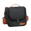 Grey Oxford Insulated Lunch Bag Leakproof Lining Adjustable Shoulder Strap For Work School Picnic