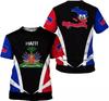 3D Printed Haitian Flag Pattern T-shirt For Men Haiti National Emblem Short Sleeves T Shirts New In Men's Crew Neck Tee Shirt